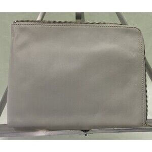 Mark & Graham Leather White Clutch